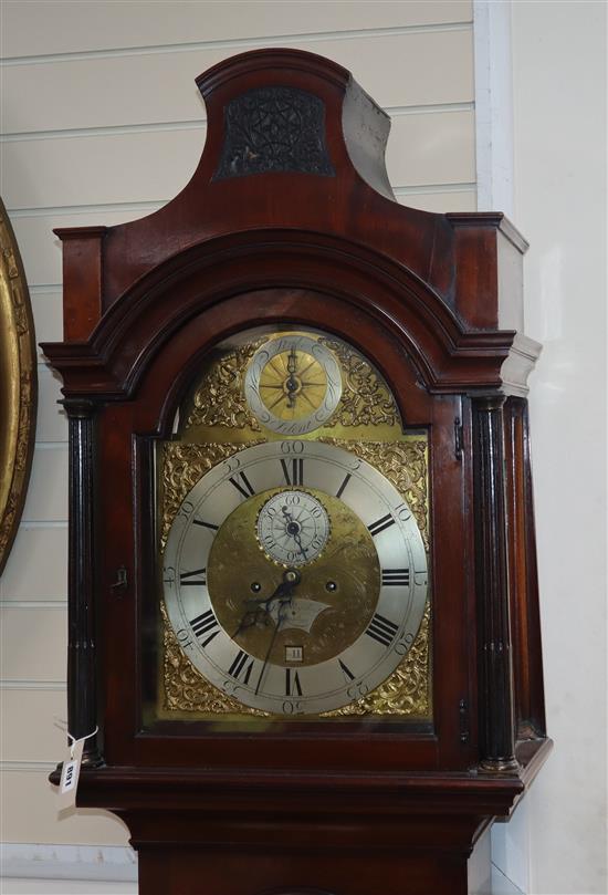 A mahogany eight-day longcase clock, John Urquhart, London (cut down) H.220cm